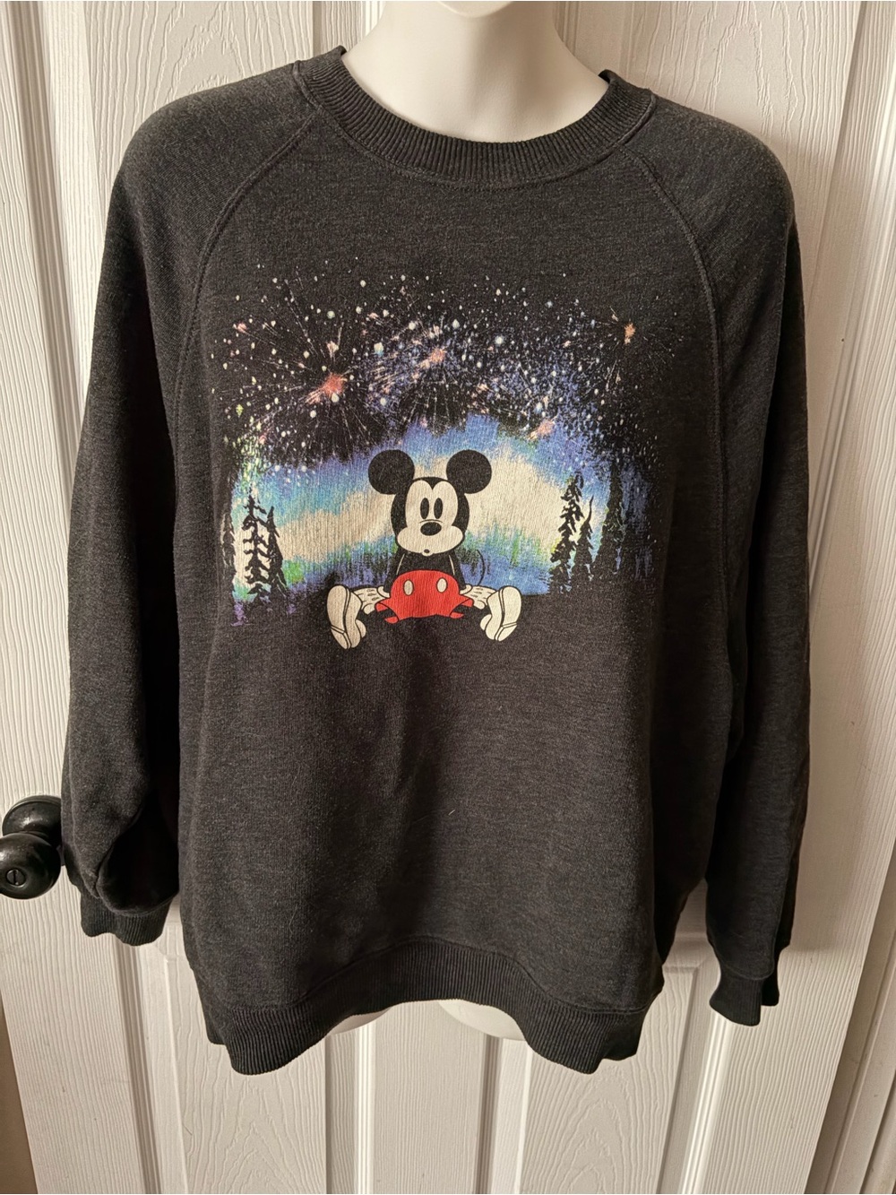 Disney Mickey Mouse fireworks sweatshirt collab with American Eagle Women’s Med